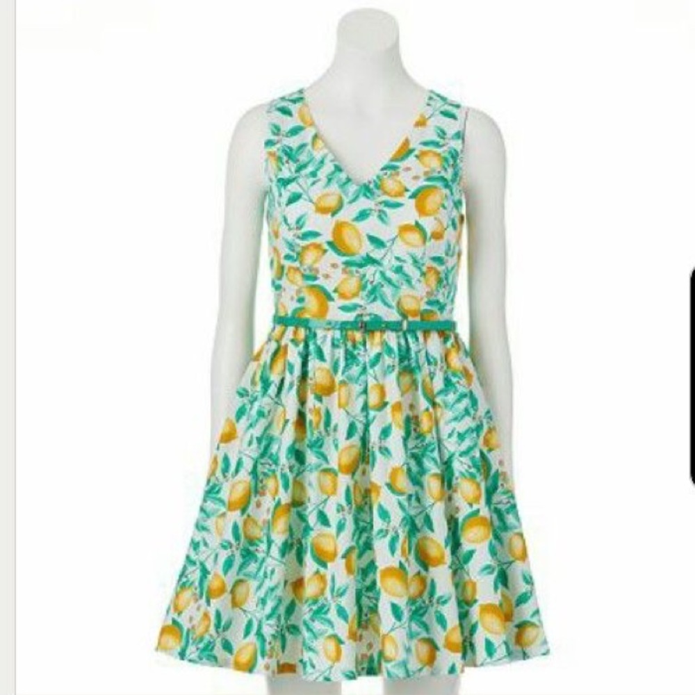 ELLE brand lemon print dress from Kohl’s.
